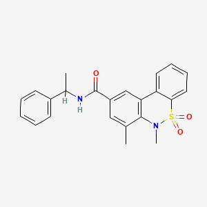 6,7-dimethyl-N-(1-phenylethyl)-6H-dibenzo[c,e][1,2]thiazine-9-carboxamide 5,5-dioxide