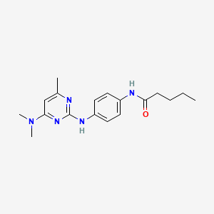 N-(4-{[4-(dimethylamino)-6-methylpyrimidin-2-yl]amino}phenyl)pentanamide