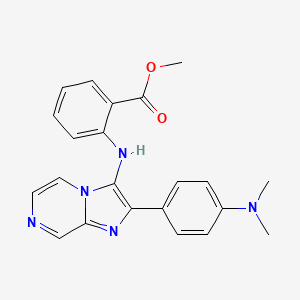 Methyl 2-({2-[4-(dimethylamino)phenyl]imidazo[1,2-a]pyrazin-3-yl}amino)benzoate