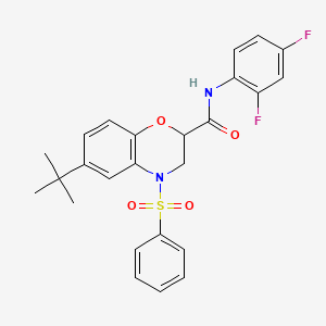 6-tert-butyl-N-(2,4-difluorophenyl)-4-(phenylsulfonyl)-3,4-dihydro-2H-1,4-benzoxazine-2-carboxamide