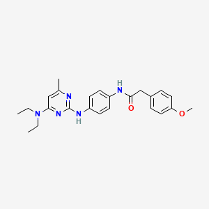 N-(4-{[4-(diethylamino)-6-methylpyrimidin-2-yl]amino}phenyl)-2-(4-methoxyphenyl)acetamide