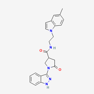 1-(1H-indazol-3-yl)-N-[2-(5-methyl-1H-indol-1-yl)ethyl]-5-oxopyrrolidine-3-carboxamide