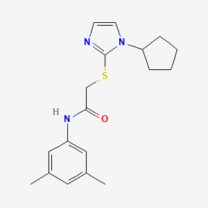 2-[(1-Cyclopentyl-1H-imidazol-2-YL)sulfanyl]-N-(3,5-dimethylphenyl)acetamide