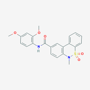 N-(2,4-dimethoxyphenyl)-6-methyl-6H-dibenzo[c,e][1,2]thiazine-9-carboxamide 5,5-dioxide