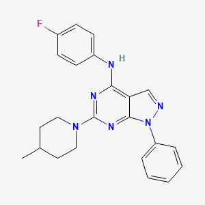 N-(4-fluorophenyl)-6-(4-methylpiperidin-1-yl)-1-phenyl-1H-pyrazolo[3,4-d]pyrimidin-4-amine