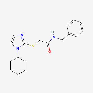 N-benzyl-2-((1-cyclohexyl-1H-imidazol-2-yl)thio)acetamide