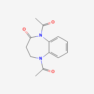 molecular formula C13H14N2O3 B11237626 1,5-diacetyl-1,3,4,5-tetrahydro-2H-1,5-benzodiazepin-2-one 