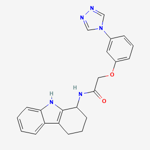 N-(2,3,4,9-tetrahydro-1H-carbazol-1-yl)-2-[3-(4H-1,2,4-triazol-4-yl)phenoxy]acetamide