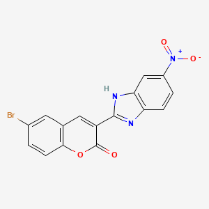 6-bromo-3-(6-nitro-1H-benzimidazol-2-yl)-2H-chromen-2-one