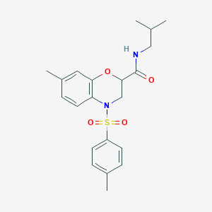 7-methyl-4-[(4-methylphenyl)sulfonyl]-N-(2-methylpropyl)-3,4-dihydro-2H-1,4-benzoxazine-2-carboxamide