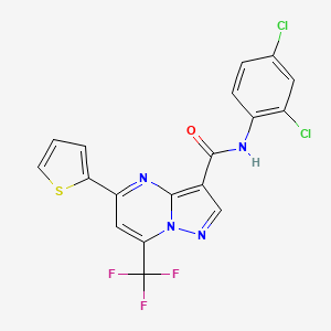 N-(2,4-dichlorophenyl)-5-(thiophen-2-yl)-7-(trifluoromethyl)pyrazolo[1,5-a]pyrimidine-3-carboxamide