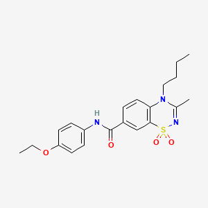 4-butyl-N-(4-ethoxyphenyl)-3-methyl-4H-1,2,4-benzothiadiazine-7-carboxamide 1,1-dioxide