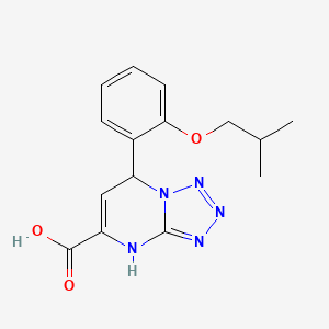 molecular formula C15H17N5O3 B11237702 7-[2-(2-Methylpropoxy)phenyl]-4,7-dihydrotetrazolo[1,5-a]pyrimidine-5-carboxylic acid 