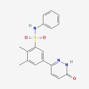 2,3-dimethyl-5-(6-oxo-1,6-dihydropyridazin-3-yl)-N-phenylbenzenesulfonamide