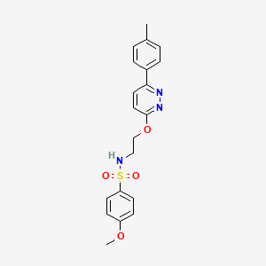 4-methoxy-N-(2-((6-(p-tolyl)pyridazin-3-yl)oxy)ethyl)benzenesulfonamide