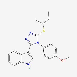 molecular formula C21H22N4OS B11237777 3-(5-(sec-butylthio)-4-(4-methoxyphenyl)-4H-1,2,4-triazol-3-yl)-1H-indole 