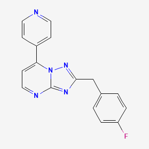 molecular formula C17H12FN5 B11237790 2-(4-Fluorobenzyl)-7-(4-pyridyl)[1,2,4]triazolo[1,5-a]pyrimidine 