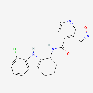 N-(8-chloro-2,3,4,9-tetrahydro-1H-carbazol-1-yl)-3,6-dimethyl[1,2]oxazolo[5,4-b]pyridine-4-carboxamide