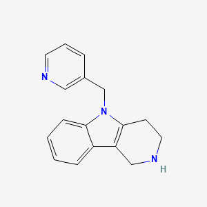 molecular formula C17H17N3 B11237853 5-(Pyridin-3-ylmethyl)-2,3,4,5-tetrahydro-1H-pyrido[4,3-b]indole 