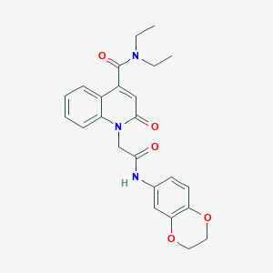 1-[2-(2,3-dihydro-1,4-benzodioxin-6-ylamino)-2-oxoethyl]-N,N-diethyl-2-oxo-1,2-dihydroquinoline-4-carboxamide