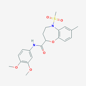 N-(3,4-dimethoxyphenyl)-7-methyl-5-(methylsulfonyl)-2,3,4,5-tetrahydro-1,5-benzoxazepine-2-carboxamide