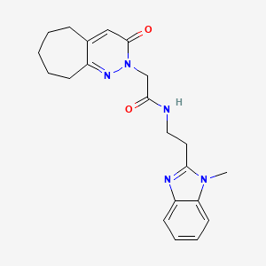 N-[2-(1-methyl-1H-benzimidazol-2-yl)ethyl]-2-(3-oxo-3,5,6,7,8,9-hexahydro-2H-cyclohepta[c]pyridazin-2-yl)acetamide