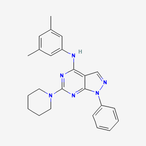 molecular formula C24H26N6 B11237906 N-(3,5-dimethylphenyl)-1-phenyl-6-(piperidin-1-yl)-1H-pyrazolo[3,4-d]pyrimidin-4-amine 