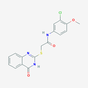 N-(3-chloro-4-methoxyphenyl)-2-[(4-oxo-3,4-dihydroquinazolin-2-yl)sulfanyl]acetamide