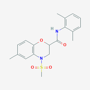 N-(2,6-dimethylphenyl)-6-methyl-4-(methylsulfonyl)-3,4-dihydro-2H-1,4-benzoxazine-2-carboxamide