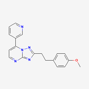 molecular formula C19H17N5O B11237983 2-(4-Methoxyphenethyl)-7-(3-pyridyl)[1,2,4]triazolo[1,5-a]pyrimidine 