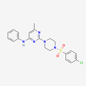 2-[4-(4-Chlorobenzenesulfonyl)piperazin-1-YL]-6-methyl-N-phenylpyrimidin-4-amine