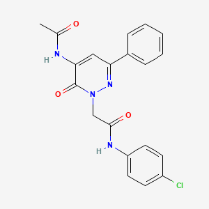 2-[5-(acetylamino)-6-oxo-3-phenylpyridazin-1(6H)-yl]-N-(4-chlorophenyl)acetamide