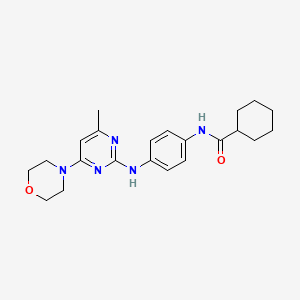 N-(4-((4-methyl-6-morpholinopyrimidin-2-yl)amino)phenyl)cyclohexanecarboxamide