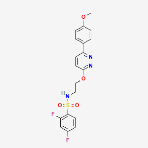 molecular formula C19H17F2N3O4S B11238069 2,4-difluoro-N-(2-((6-(4-methoxyphenyl)pyridazin-3-yl)oxy)ethyl)benzenesulfonamide 