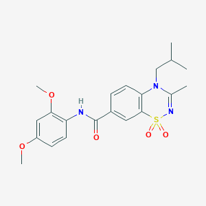 N-(2,4-dimethoxyphenyl)-4-isobutyl-3-methyl-4H-1,2,4-benzothiadiazine-7-carboxamide 1,1-dioxide