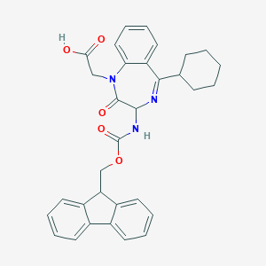 B112381 1H-1,4-Benzodiazepine-1-acetic acid, 5-cyclohexyl-3-[[(9H-fluoren-9-ylmethoxy)carbonyl]amino]-2,3-dihydro-2-oxo- CAS No. 269078-83-3