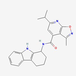 3-methyl-6-(propan-2-yl)-N-(2,3,4,9-tetrahydro-1H-carbazol-1-yl)[1,2]oxazolo[5,4-b]pyridine-4-carboxamide