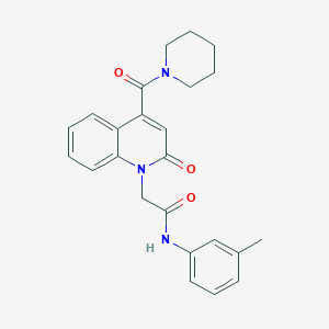 N-(3-methylphenyl)-2-[2-oxo-4-(piperidin-1-ylcarbonyl)quinolin-1(2H)-yl]acetamide