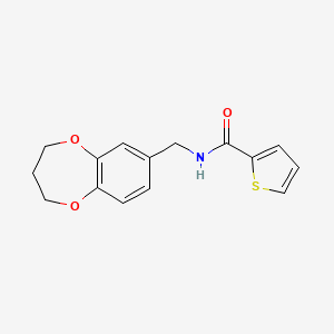 N-(3,4-dihydro-2H-1,5-benzodioxepin-7-ylmethyl)thiophene-2-carboxamide