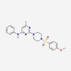 2-(4-((4-methoxyphenyl)sulfonyl)piperazin-1-yl)-6-methyl-N-phenylpyrimidin-4-amine