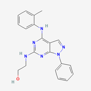 2-({4-[(2-methylphenyl)amino]-1-phenyl-1H-pyrazolo[3,4-d]pyrimidin-6-yl}amino)ethanol