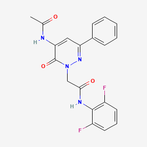 molecular formula C20H16F2N4O3 B11238187 2-[5-(acetylamino)-6-oxo-3-phenylpyridazin-1(6H)-yl]-N-(2,6-difluorophenyl)acetamide 