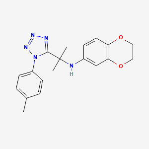 N-{2-[1-(4-methylphenyl)-1H-tetrazol-5-yl]propan-2-yl}-2,3-dihydro-1,4-benzodioxin-6-amine