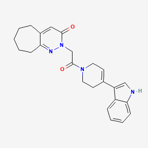 2-{2-[4-(1H-indol-3-yl)-3,6-dihydropyridin-1(2H)-yl]-2-oxoethyl}-2,5,6,7,8,9-hexahydro-3H-cyclohepta[c]pyridazin-3-one