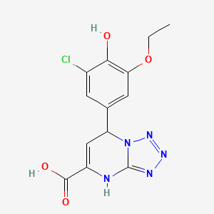 7-(3-Chloro-5-ethoxy-4-hydroxyphenyl)-4,7-dihydrotetrazolo[1,5-a]pyrimidine-5-carboxylic acid