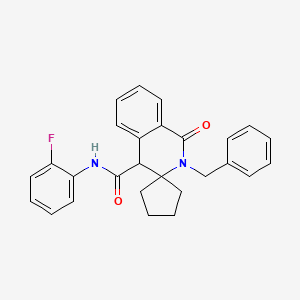 2'-benzyl-N-(2-fluorophenyl)-1'-oxo-1',4'-dihydro-2'H-spiro[cyclopentane-1,3'-isoquinoline]-4'-carboxamide