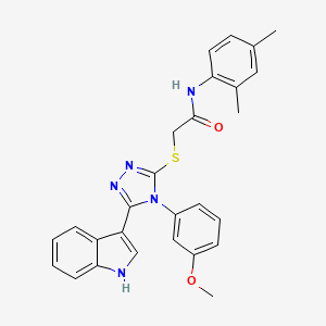 N-(2,4-Dimethylphenyl)-2-{[5-(1H-indol-3-YL)-4-(3-methoxyphenyl)-4H-1,2,4-triazol-3-YL]sulfanyl}acetamide