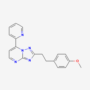 molecular formula C19H17N5O B11238293 2-(4-Methoxyphenethyl)-7-(2-pyridyl)[1,2,4]triazolo[1,5-a]pyrimidine 