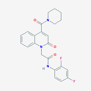 N-(2,4-difluorophenyl)-2-[2-oxo-4-(piperidin-1-ylcarbonyl)quinolin-1(2H)-yl]acetamide