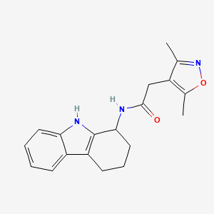 molecular formula C19H21N3O2 B11238302 2-(3,5-dimethyl-1,2-oxazol-4-yl)-N-(2,3,4,9-tetrahydro-1H-carbazol-1-yl)acetamide 